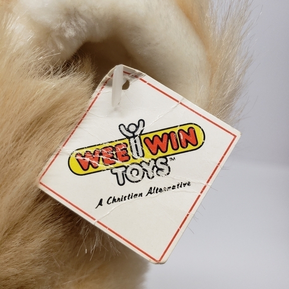 Wee Win Toys 17" Thankful Teddy Bear Vintage Made in Korea Religious Plush - Picture 7 of 9